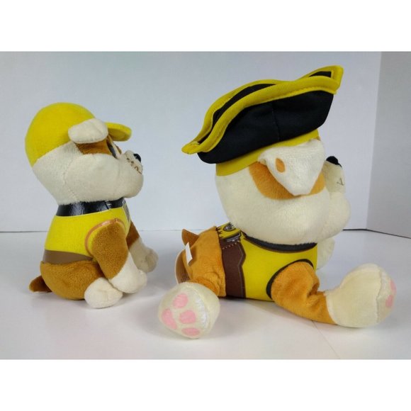 PAW PATROL Rubble 7" Pirate + 6" Worker Rubble+ 9" Police Girl Stuffed Plush Toy - Picture 4 of 12